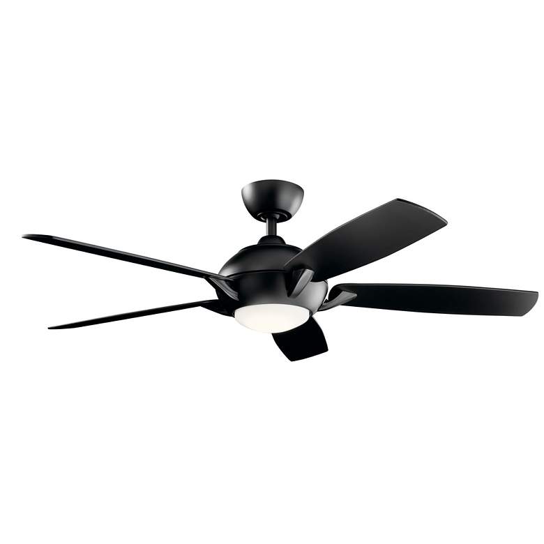 Image 2 54 inch Kichler Geno Satin Black LED Ceiling Fan with Remote more views