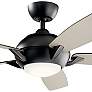 54" Kichler Geno Satin Black LED Ceiling Fan with Remote