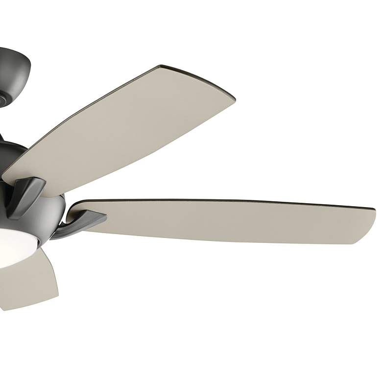 Image 3 54 inch Kichler Geno Satin Black LED Ceiling Fan with Remote more views