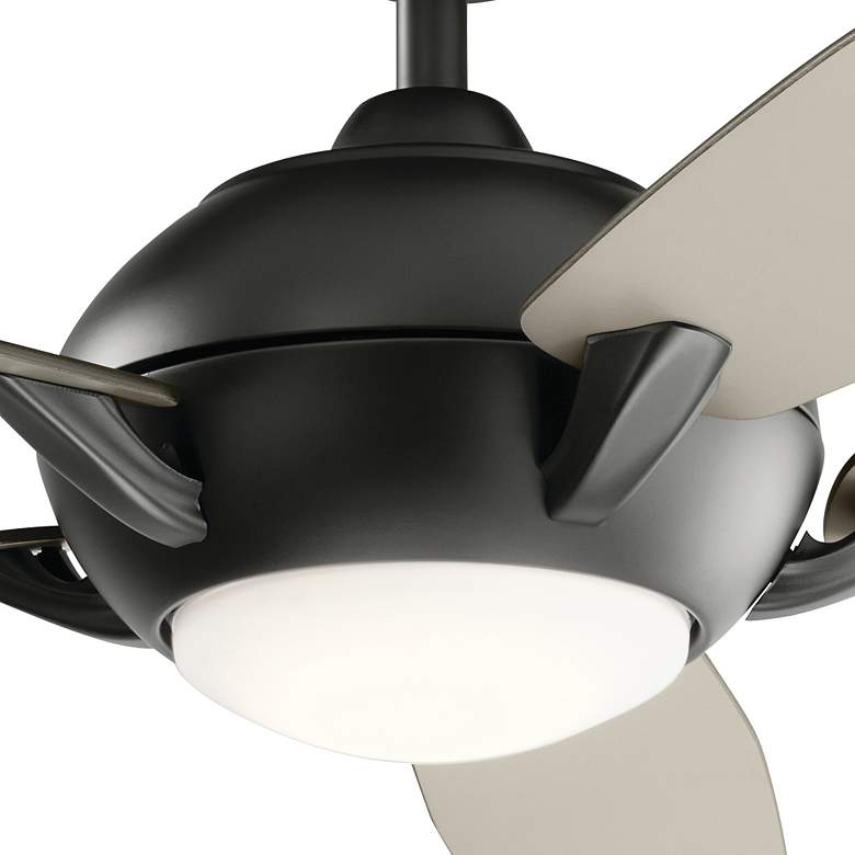 Image 4 54" Kichler Geno Satin Black LED Ceiling Fan with Remote more views