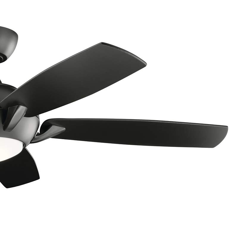 Image 4 54 inch Kichler Geno Satin Black LED Ceiling Fan with Remote more views