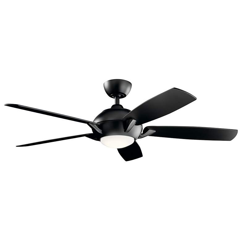 Image 5 54" Kichler Geno Satin Black LED Ceiling Fan with Remote more views