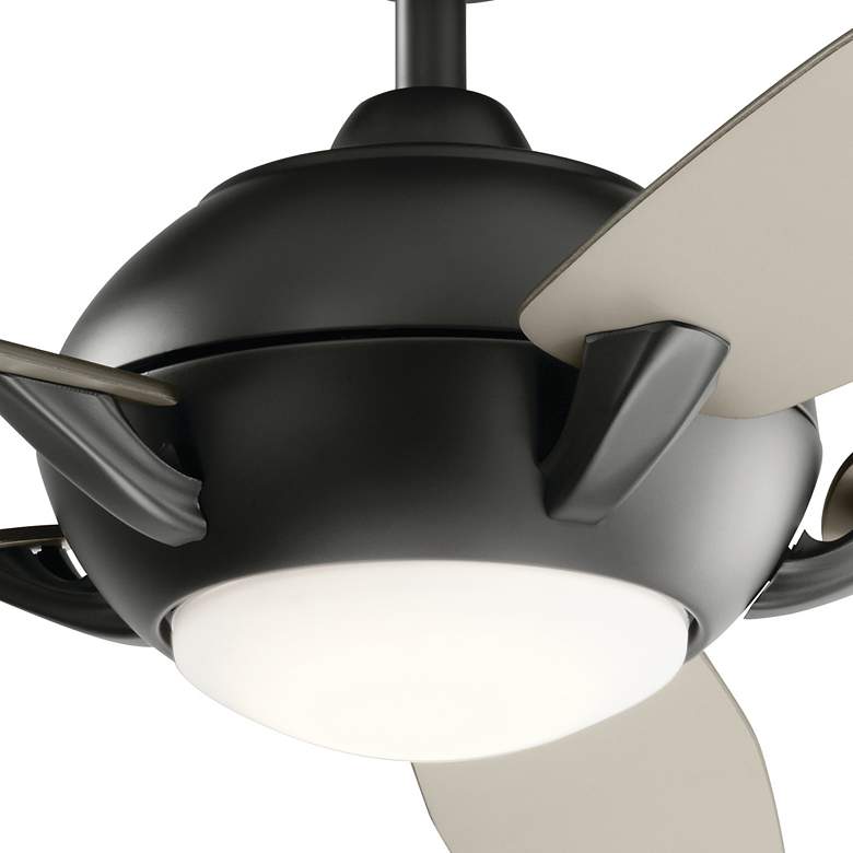 Image 5 54 inch Kichler Geno Satin Black LED Ceiling Fan with Remote more views