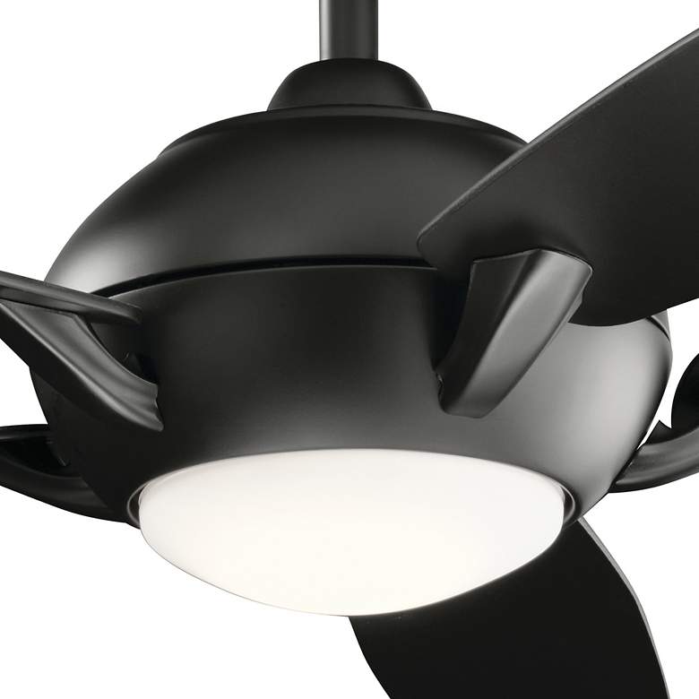 Image 6 54 inch Kichler Geno Satin Black LED Ceiling Fan with Remote more views