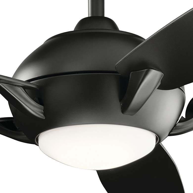 Image 7 54 inch Kichler Geno Satin Black LED Ceiling Fan with Remote more views