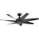 54" Kichler Lehr II Climates Black Outdoor Ceiling Fan with Remote