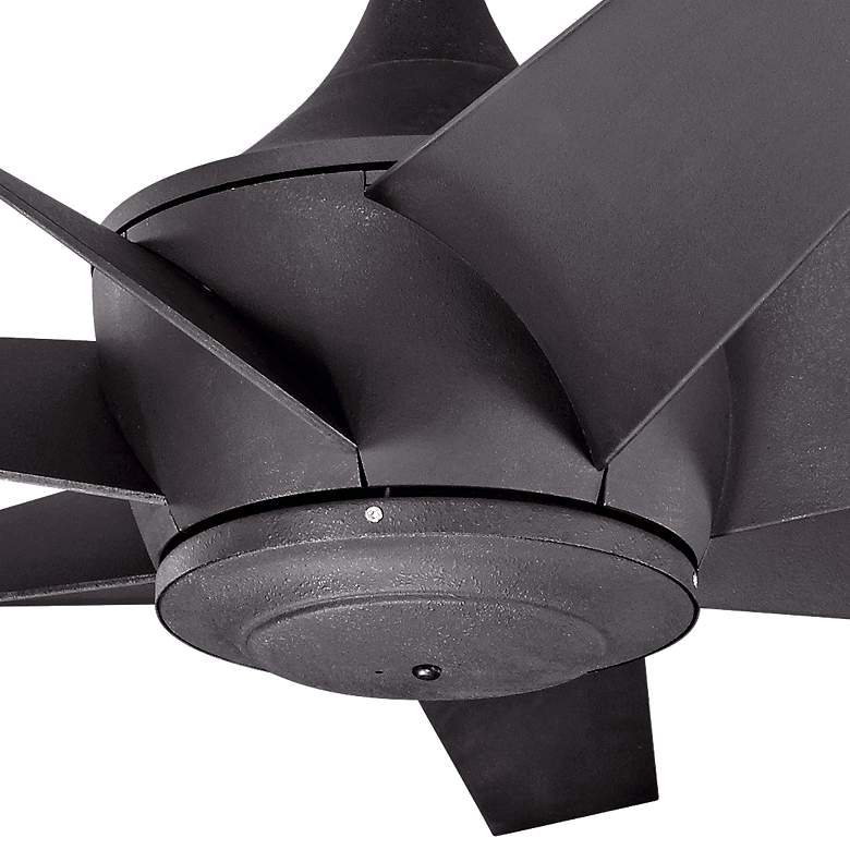 Image 3 54" Kichler Lehr II Climates Black Outdoor Ceiling Fan with Remote more views