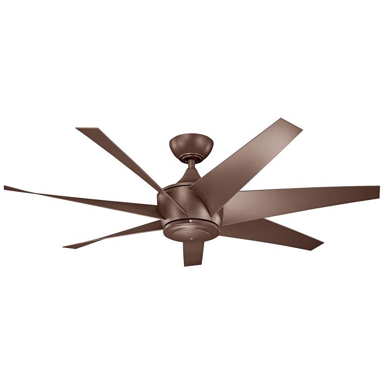 Image 2 54 inch Kichler Lehr II Climates Mocha Outdoor Ceiling Fan with Remote