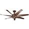 54" Kichler Lehr II Climates Mocha Outdoor Ceiling Fan with Remote