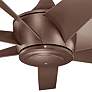 54" Kichler Lehr II Climates Mocha Outdoor Ceiling Fan with Remote