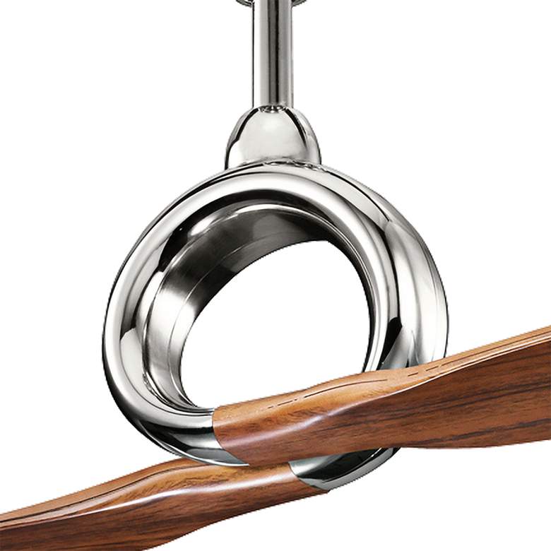 Image 3 54" Kichler Link Nickel Walnut 2-Blade Modern Indoor Fan with Remote more views
