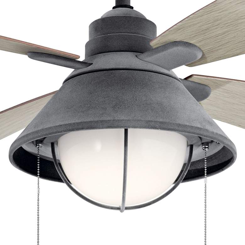 Image 3 54 inch Kichler Seaside Zinc LED Rustic Wet Rated Fan with Pull Chain more views