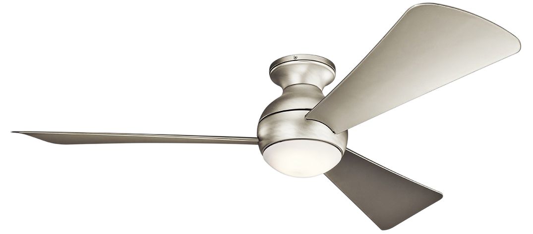 Image 2 54" Kichler Sola Nickel Wet Rated LED Hugger Fan with Wall Control