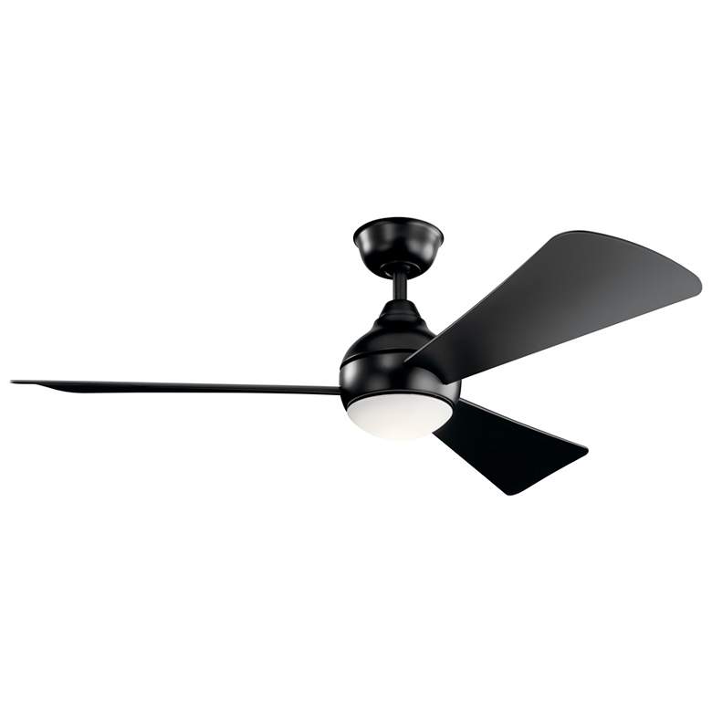 Image 1 54" Kichler Sola Satin Black LED Ceiling Fan