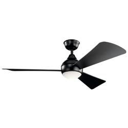 54" Kichler Sola Satin Black LED Ceiling Fan