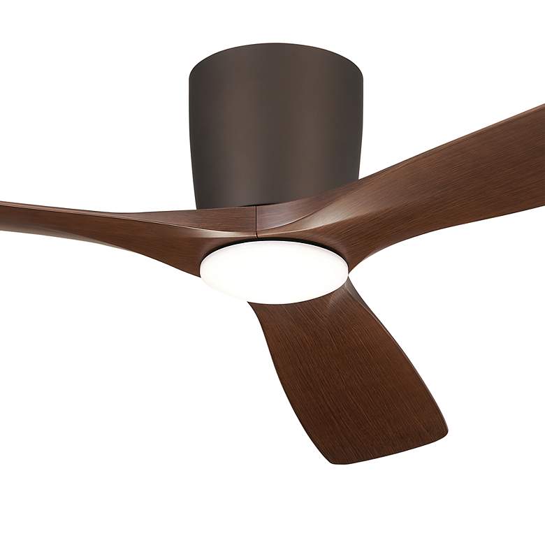 Image 3 54" Kichler Volos Bronze Hugger LED Ceiling Fan with Wall Control more views