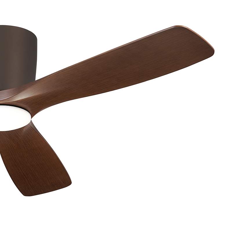 Image 4 54" Kichler Volos Bronze Hugger LED Ceiling Fan with Wall Control more views