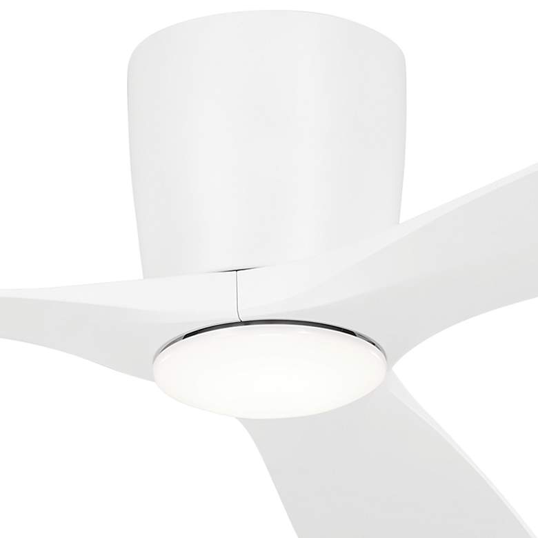 Image 2 54" Kichler Volos Matte White Hugger LED Ceiling Fan with Wall Control more views