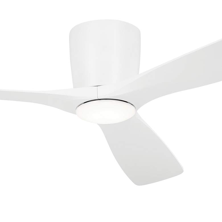 Image 3 54" Kichler Volos Matte White Hugger LED Ceiling Fan with Wall Control more views