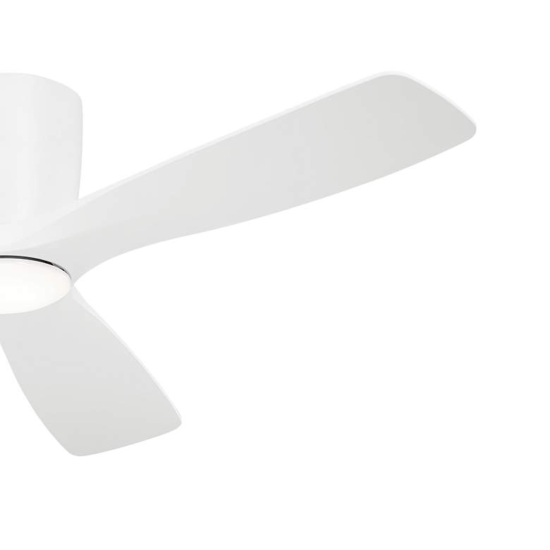 Image 4 54" Kichler Volos Matte White Hugger LED Ceiling Fan with Wall Control more views