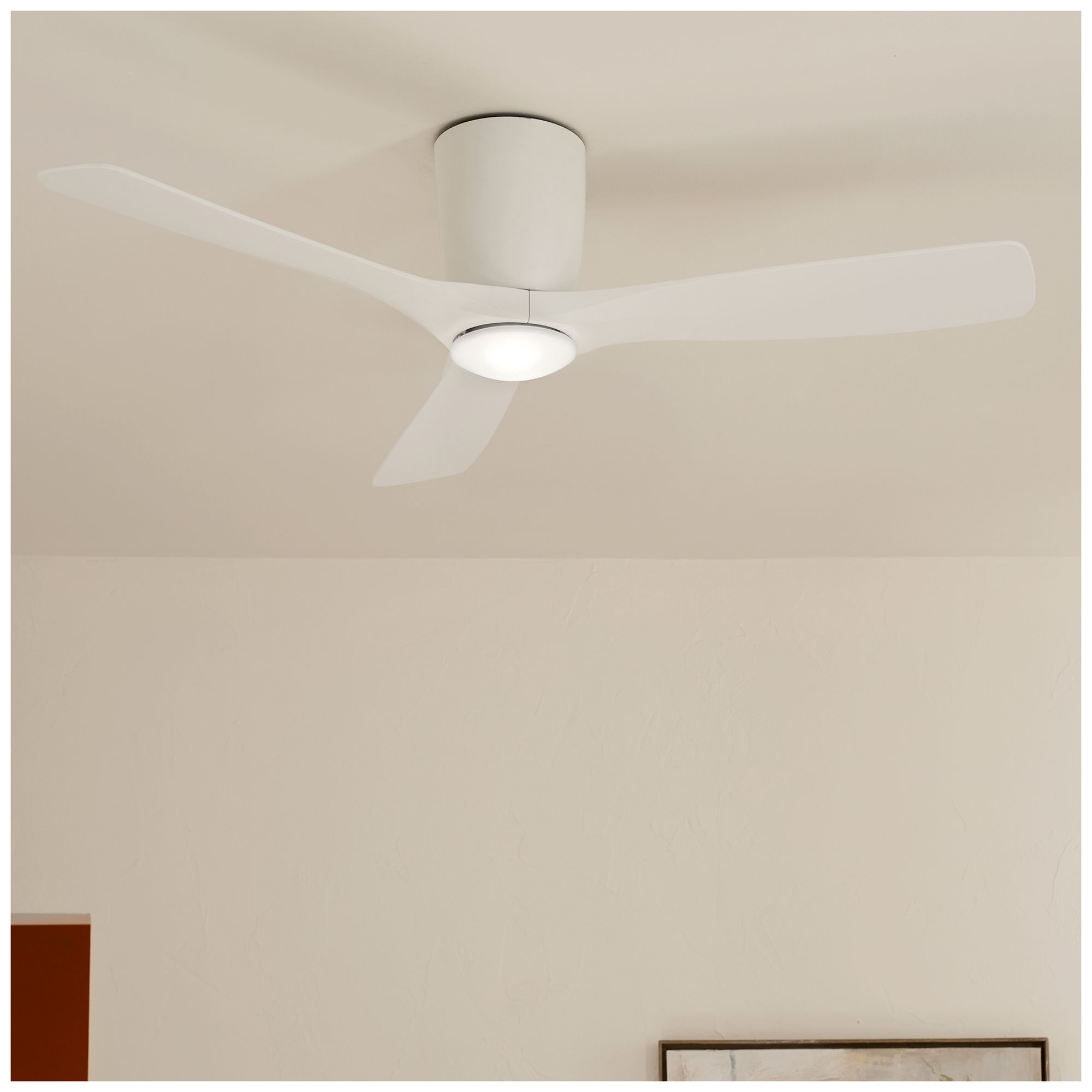 Thumbnail4 of 54" Kichler Volos Matte White LED Hugger Ceiling Fan more views