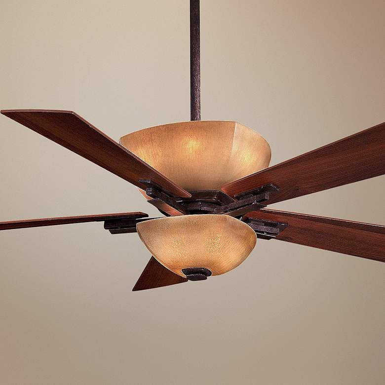 Image 1 54 inch Lineage Collection Iron Oxide Finish Ceiling Fan