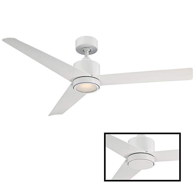 Image 3 54" Lotus Matte White 2700K LED Smart Ceiling Fan more views