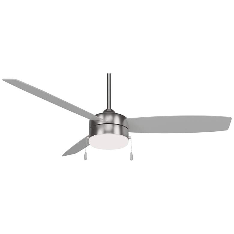 Image 2 54" Minka Aire Airetor III Brushed Nickel LED Fan with Pull Chain