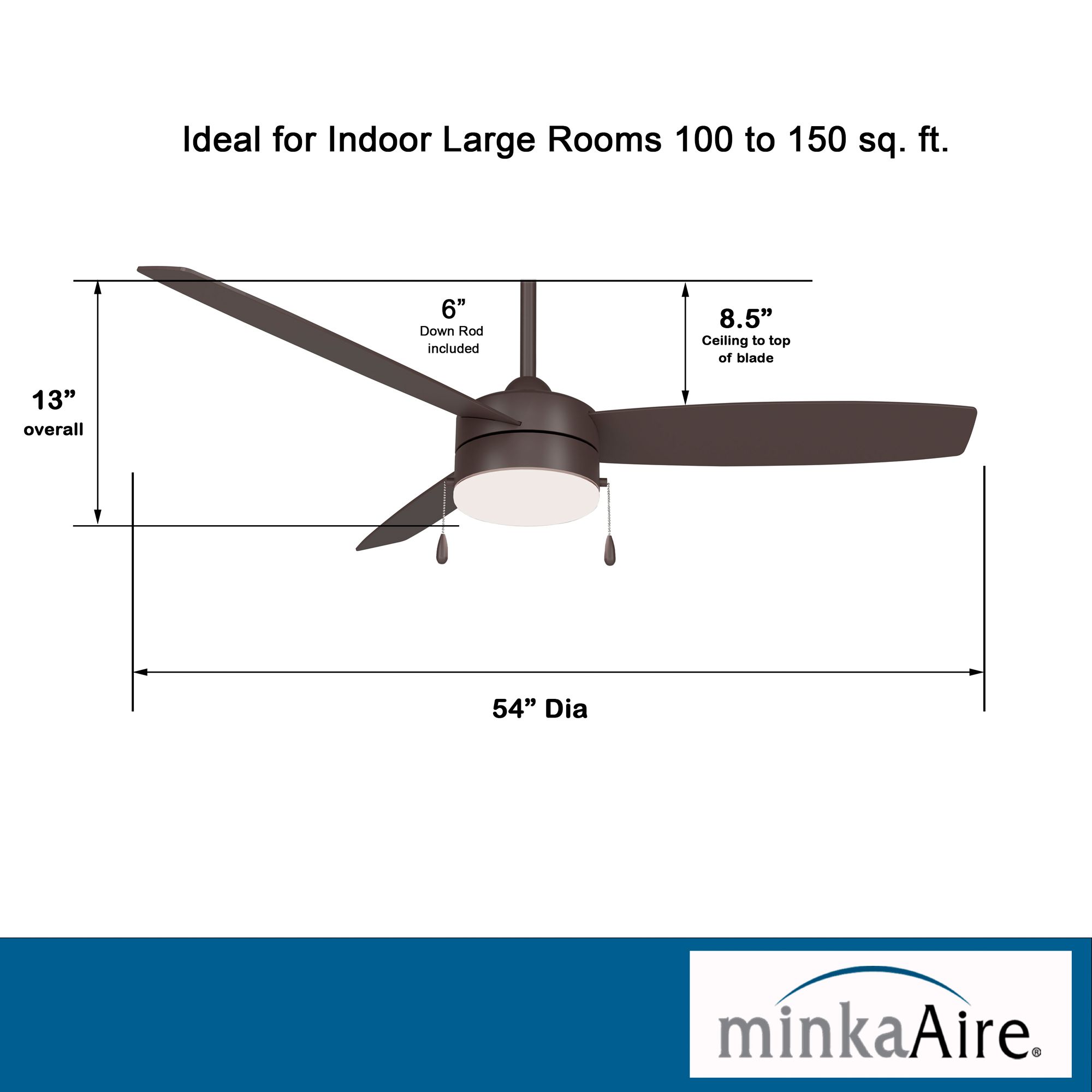 54" Minka Aire Airetor III Oil-Rubbed Bronze LED Ceiling Fan