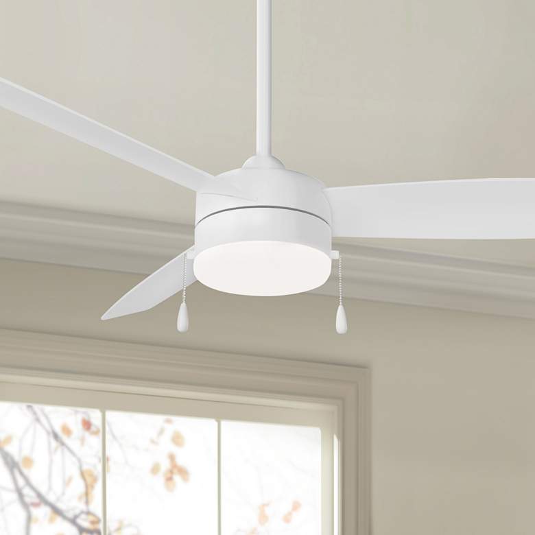 Image 1 54" Minka Aire Airetor III White LED Ceiling Fan with Pull Chain