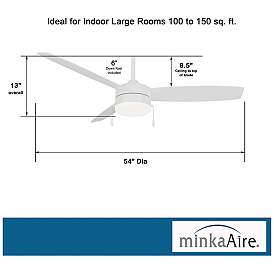 Image5 of 54" Minka Aire Airetor III White LED Ceiling Fan with Pull Chain more views