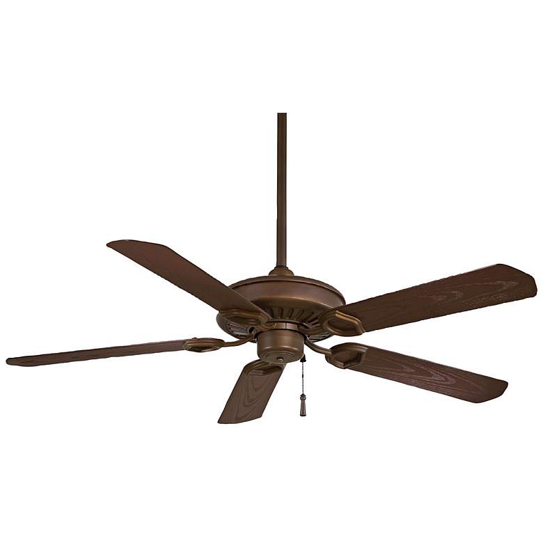Image 2 54 inch Minka Aire Bronze Sundowner Pull Chain Ceiling Fan