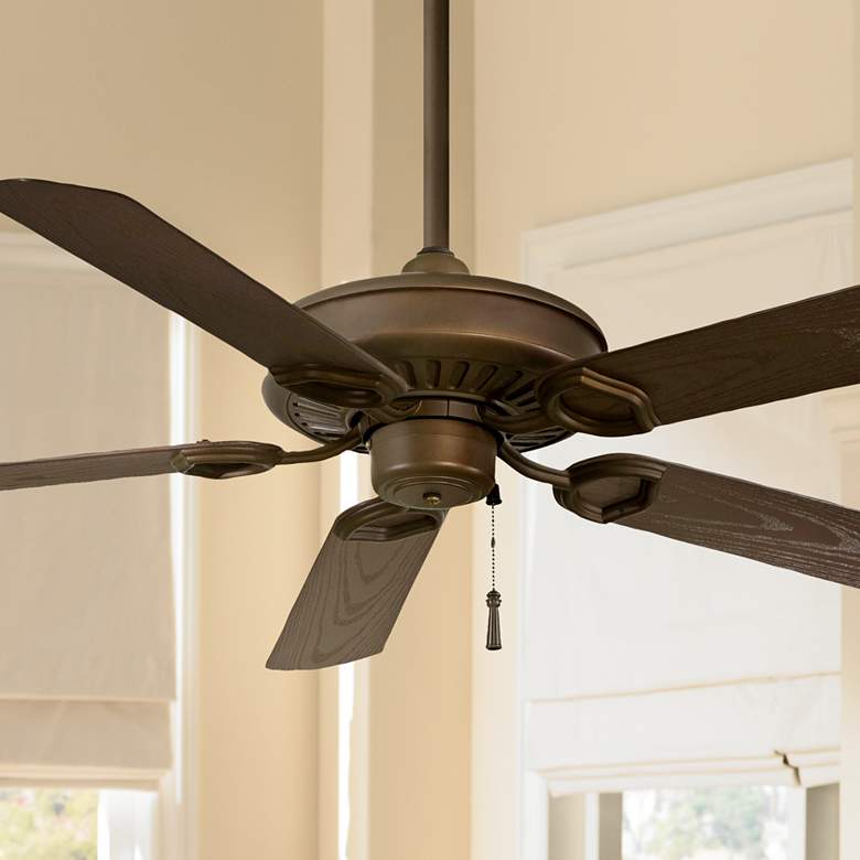 Image 1 54 inch Minka Aire Bronze Sundowner Pull Chain Ceiling Fan