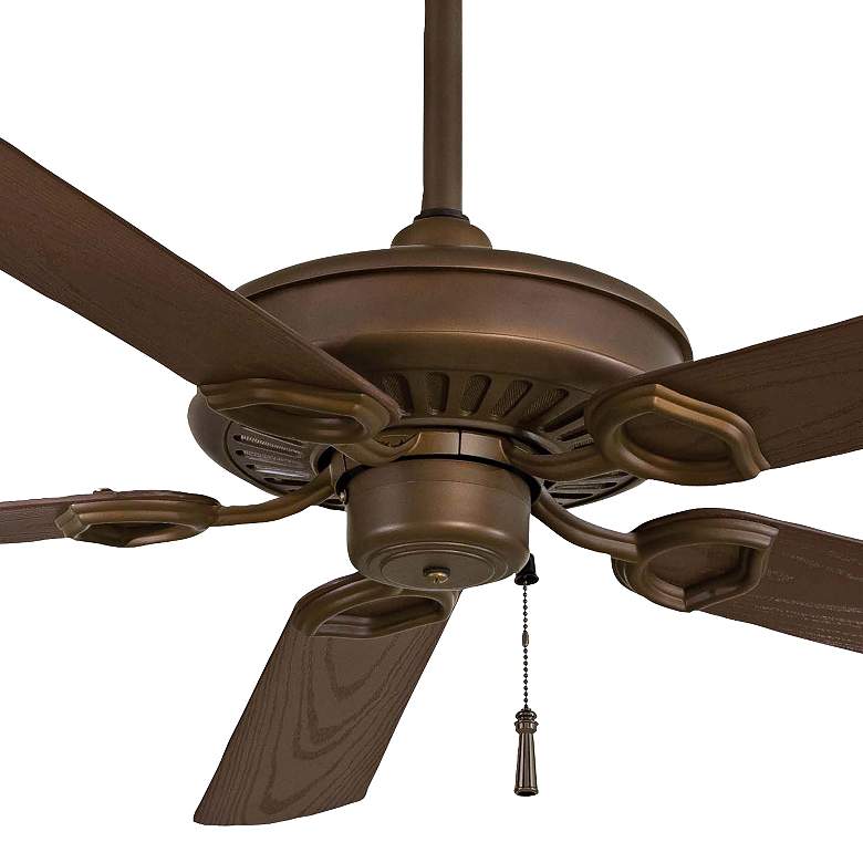 Image 3 54 inch Minka Aire Bronze Sundowner Pull Chain Ceiling Fan more views