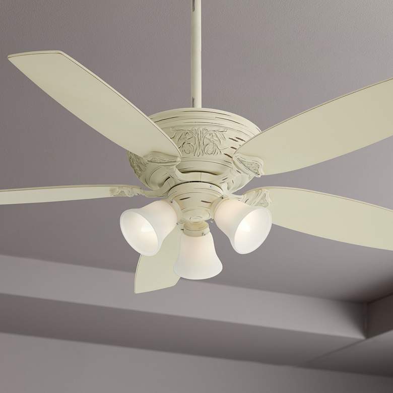 Image 1 54" Minka Aire Classica 3-Light Provencal Blanc Ceiling Fan