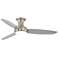 54" Minka Aire Concept III Nickel Hugger Wet LED Smart Ceiling Fan