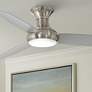 1_54" Minka Aire Concept III Nickel Hugger Wet LED Smart Ceiling Fan