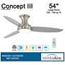 4_54" Minka Aire Concept III Nickel Hugger Wet LED Smart Ceiling Fan more views
