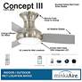 6_54" Minka Aire Concept III Nickel Hugger Wet LED Smart Ceiling Fan more views