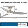 54" Minka Aire Concept III Nickel Hugger Wet LED Smart Ceiling Fan