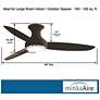 54" Minka Aire Concept III Oiled Bronze Wet Hugger Smart Ceiling Fan