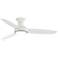 54" Minka Aire Concept III White Wet Rated Modern Hugger Smart Fan