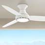 1_54" Minka Aire Concept III White Wet Rated Modern Hugger Smart Fan