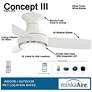 5_54" Minka Aire Concept III White Wet Rated Modern Hugger Smart Fan more views