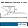 6_54" Minka Aire Concept III White Wet Rated Modern Hugger Smart Fan more views