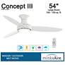 7_54" Minka Aire Concept III White Wet Rated Modern Hugger Smart Fan more views