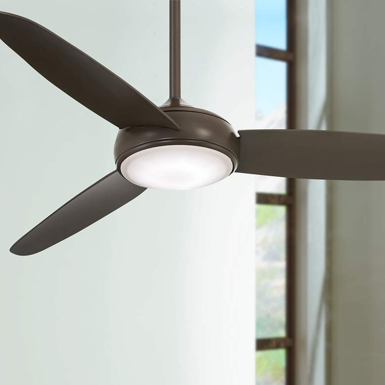 Image 1 54 inch Minka Aire Concept IV Bronze LED Wet Rated Smart Ceiling Fan
