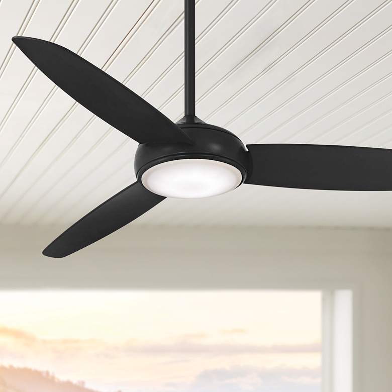 Image 1 54" Minka Aire Concept IV Coal LED Wet Rated Smart Ceiling Fan