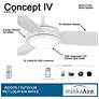 6_54" Minka Aire Concept IV LED Wet Rated White Finish Smart Ceiling Fan more views
