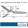 54" Minka Aire Concept IV Nickel LED Wet Rated Smart Ceiling Fan